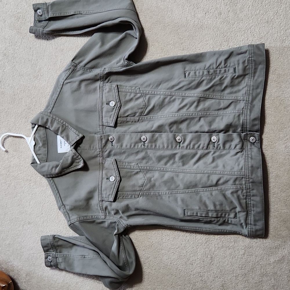 Old Navy Army Green Jean Jacket - Medium